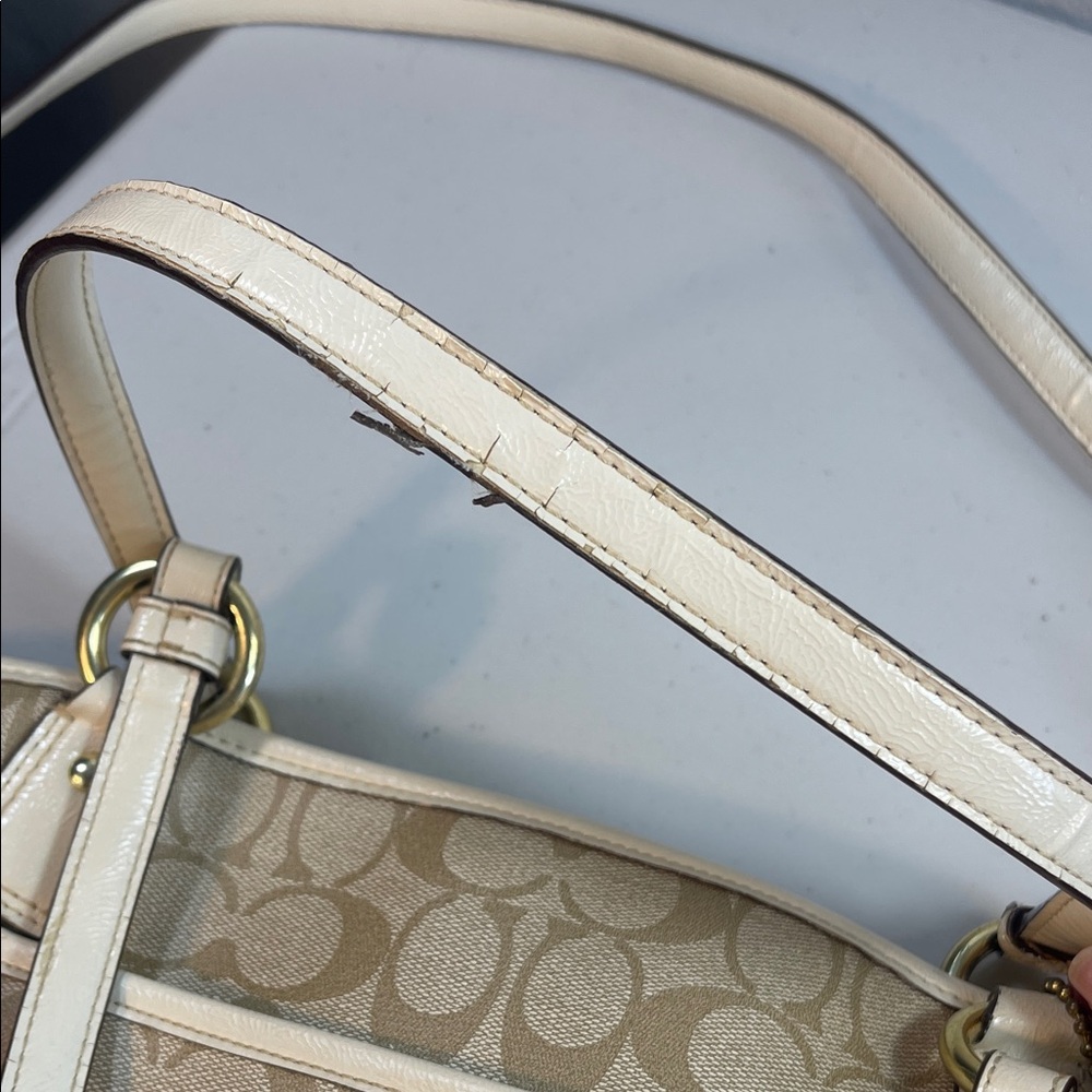 Coach Peyton Signature Pocket Tote & Crossbody Bag – Beige/Khaki F19816 - Picture 6 of 15